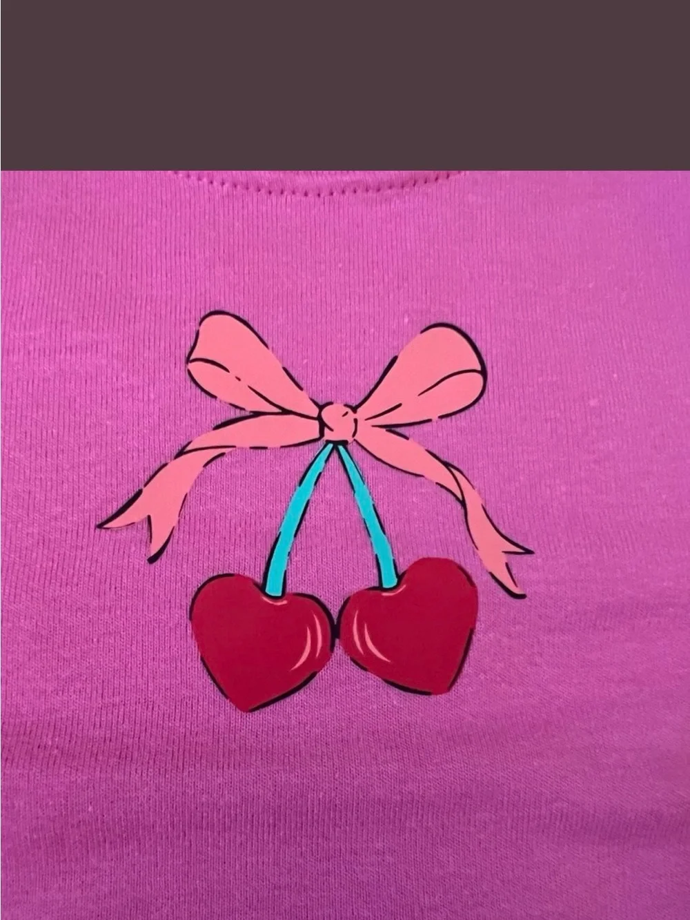Baby Pink Cherry Pajama Set - Short Sleeve Tee & Pants 12 months